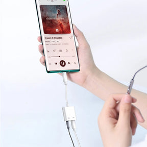 Adaptador USB-C e 3,5mm para Fone de Ouvido e Carregamento - Compatível com iPhone, Samsung, Xiaomi