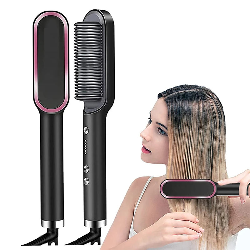 Escova de Cabelo Elétrica Bivolt – Alisamento Rápido e Eficiente!