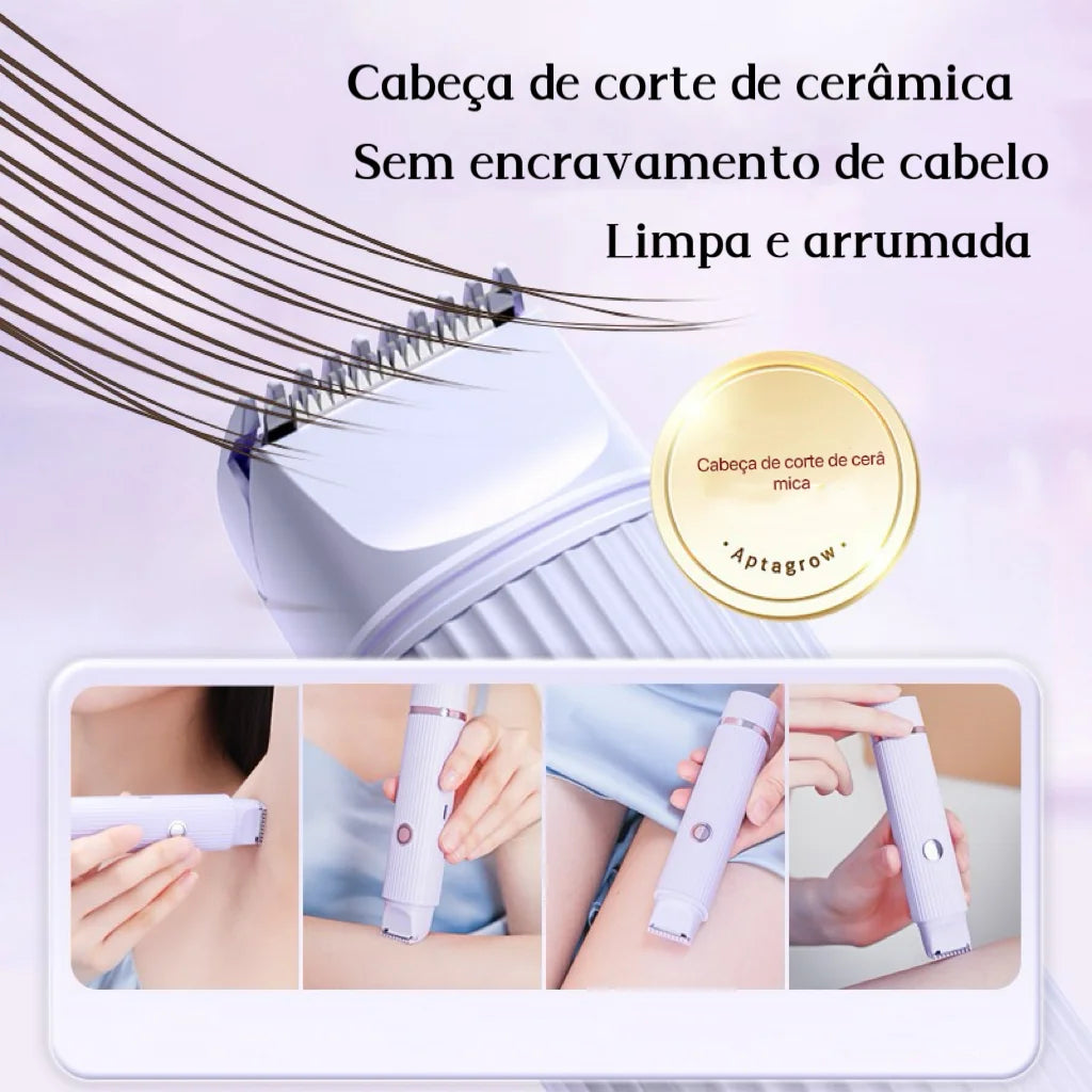 Depilador- removedor de Pelos Elétrico Compacto com 2 Cabeças – Unissex, Recarregável via USB!