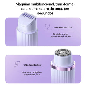 Depilador- removedor de Pelos Elétrico Compacto com 2 Cabeças – Unissex, Recarregável via USB!