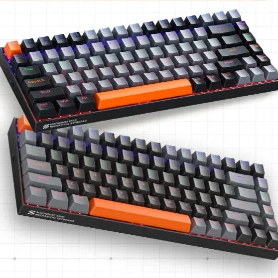 Teclado Mecânico Gamer Machenike K500A-B84 75% TKL com 84 Teclas, Iluminação 6 Cores e Hot-Swappable