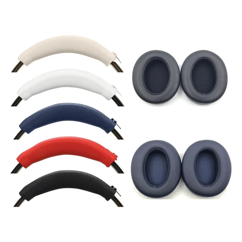 Almofadas de Couro e Faixa de Cabeça para Substituição - Sony WH-XB910N - Earpads e Headband