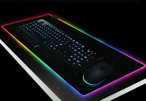 ALFA Mouse Pad Gamer Iluminado RGB LED 80x30cm - Preto