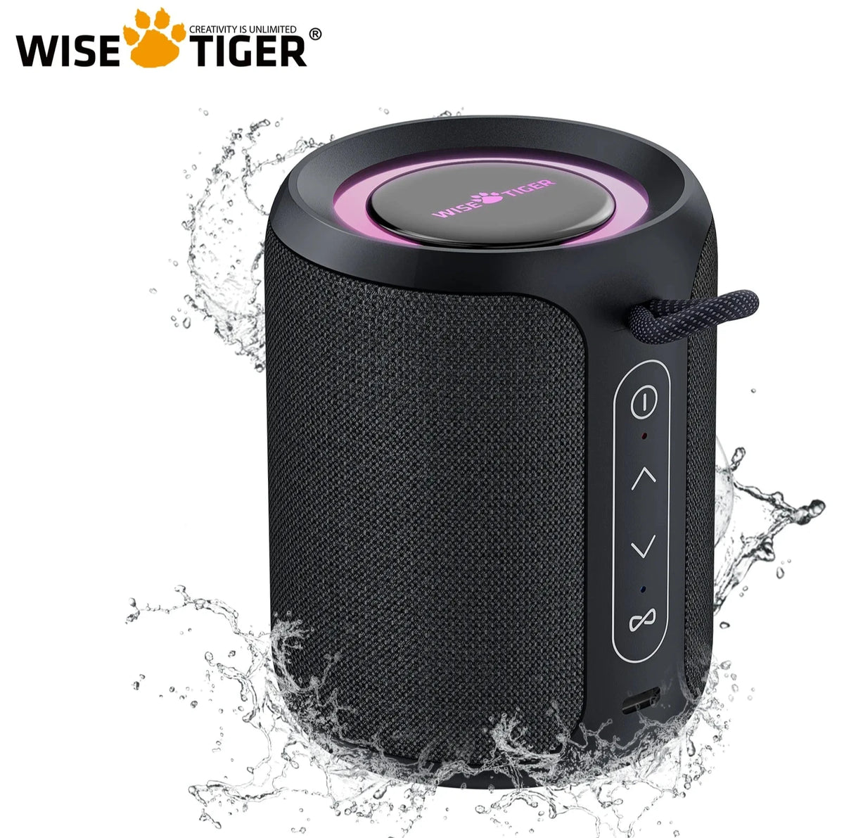 Caixa de Som Portátil WISETIGER P1S 15W - À Prova d'Água IPX7, Bass Boost, TWS, Bluetooth 5.3, para Uso Externo