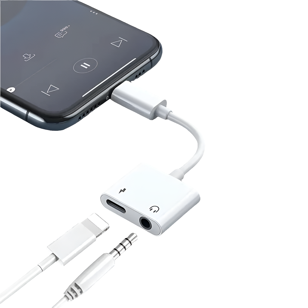 Adaptador USB-C e 3,5mm para Fone de Ouvido e Carregamento - Compatível com iPhone, Samsung, Xiaomi